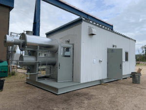 36"​ 10 tray glycol dehydrator receives final touches.